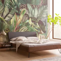 140x200 Bett mit Polsterkopfteil Kunstleder Grau - Ricana^Wohnen Sale