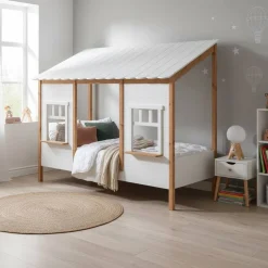 90x200 Bett mit Rausfallschutz in Haus Optik - Vericia^Wohnen New
