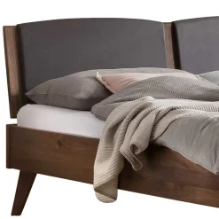 Wohnen 140x200 Bettgestell in Nussbaum Braun - Nigari