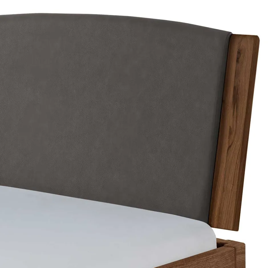 Wohnen 140x200 Bettgestell in Nussbaum Braun - Nigari