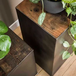 30x30 Blumenständer aus Hartholz & Metall - Marlo^Wohnen Best