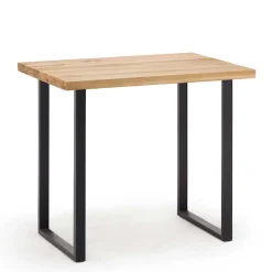 120x80 cm Bar Tisch aus Wildeiche & Stahl - Karmini^Wohnen