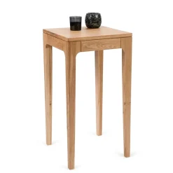 Wohnen 40x40 cm Beistelltisch aus Massivholz mit 80 cm Höhe - Asticia