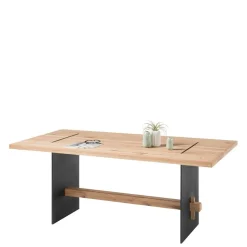 Wohnen 180x90 cm Esstisch & Tischsessel - Khawala (siebenteilig)