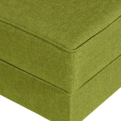 Wohnen 53x53 cm Hocker in Gelbgrün Stoff - Jenyca