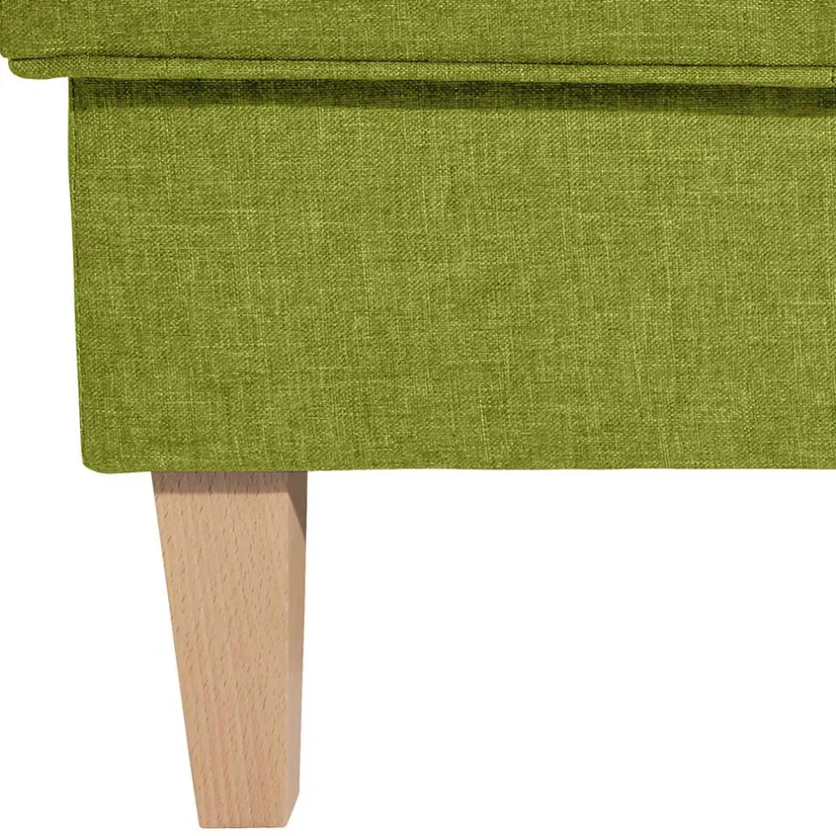 Wohnen 53x53 cm Hocker in Gelbgrün Stoff - Jenyca