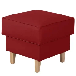 53x53 cm Kunstlederhocker in Rot - Durango^Wohnen Outlet