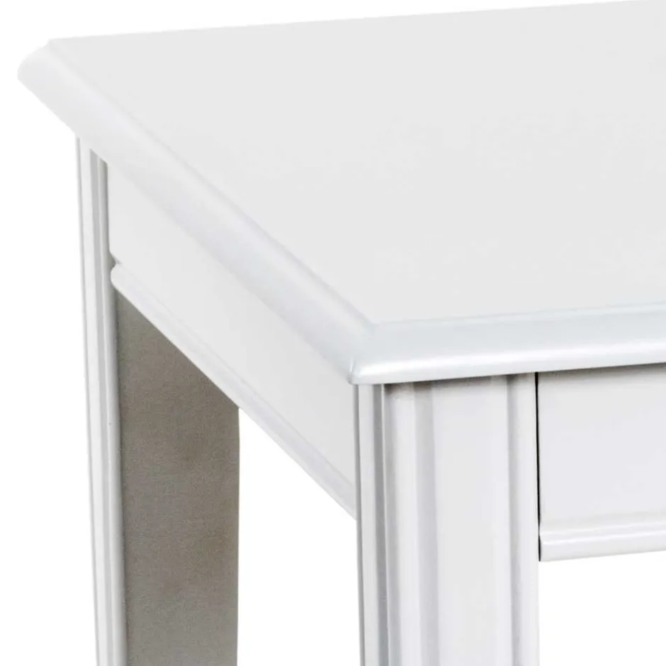 45x45 cm Landhaus Beistelltisch in Weiß - Leida^Wohnen
