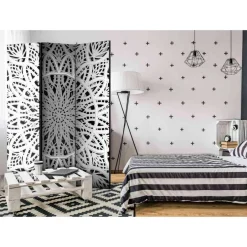 135x172 cm Paravent in Weiß & Schwarz - Wihelpa^Wohnen Online