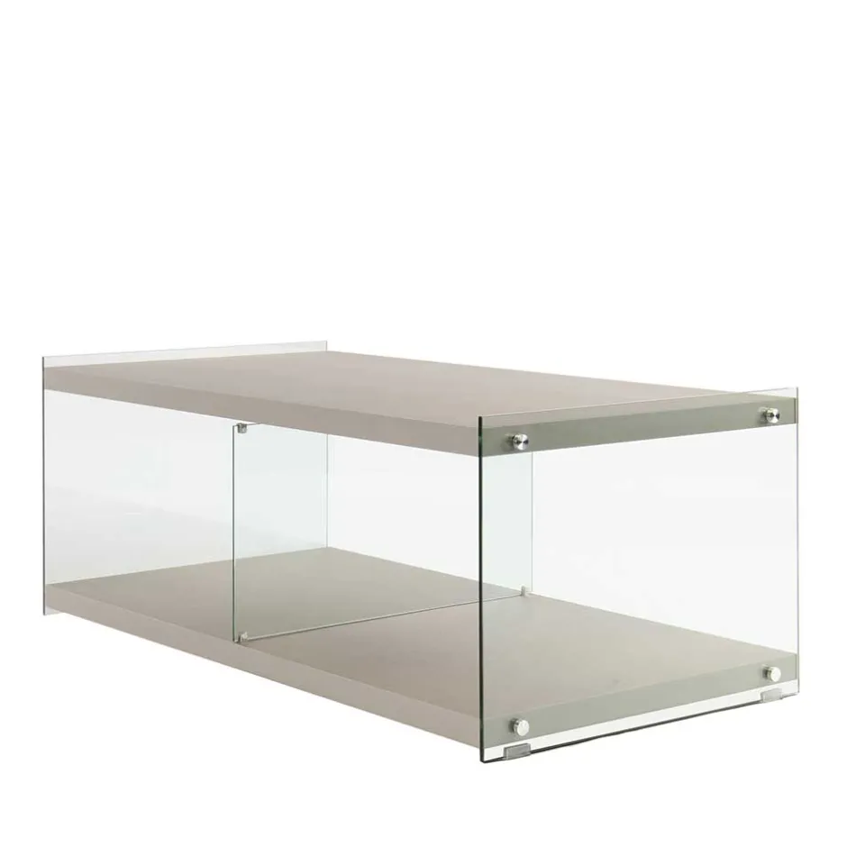 Wohnen 120x60 cm TV Tisch mit Glas Wangen - Culagan