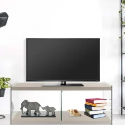 Wohnen 120x60 cm TV Tisch mit Glas Wangen - Culagan