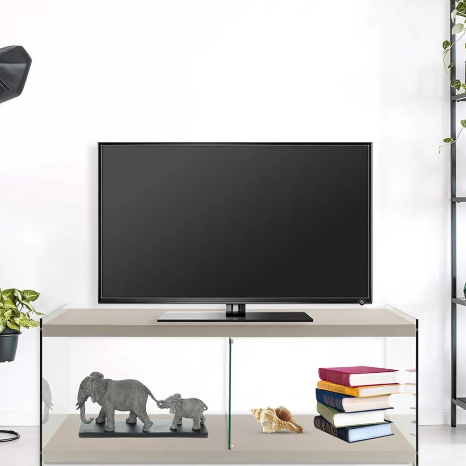 Wohnen 120x60 cm TV Tisch mit Glas Wangen - Culagan