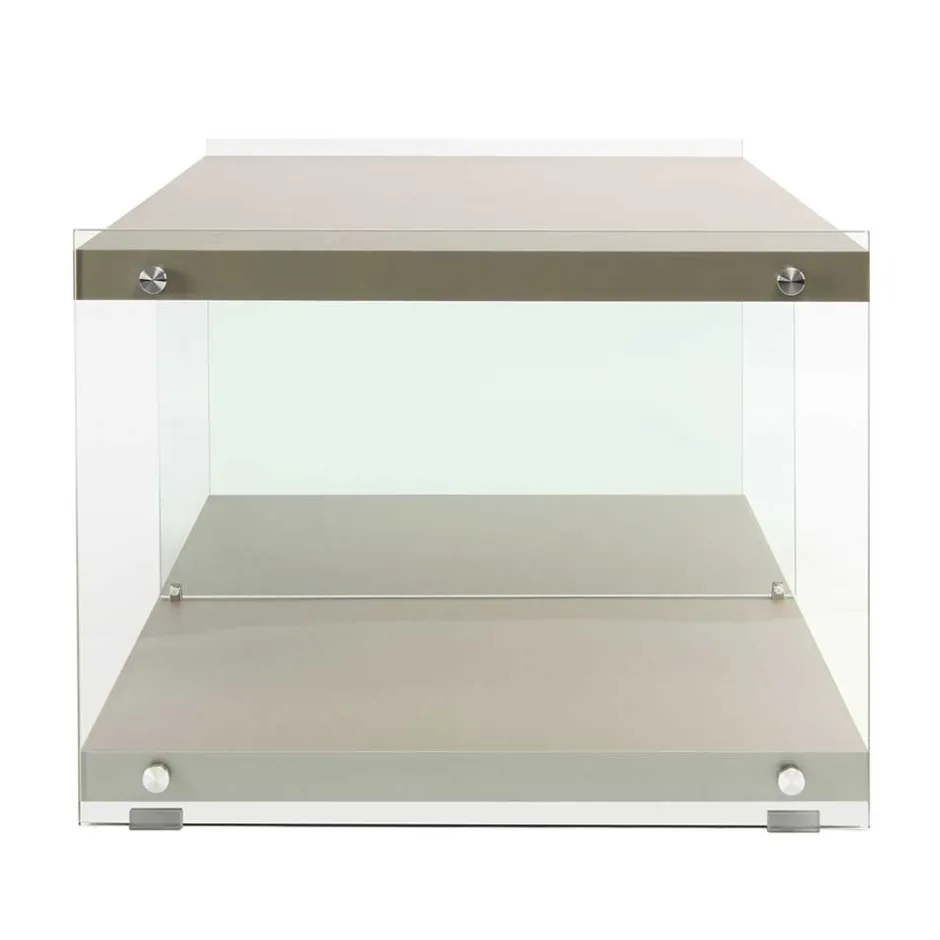Wohnen 120x60 cm TV Tisch mit Glas Wangen - Culagan