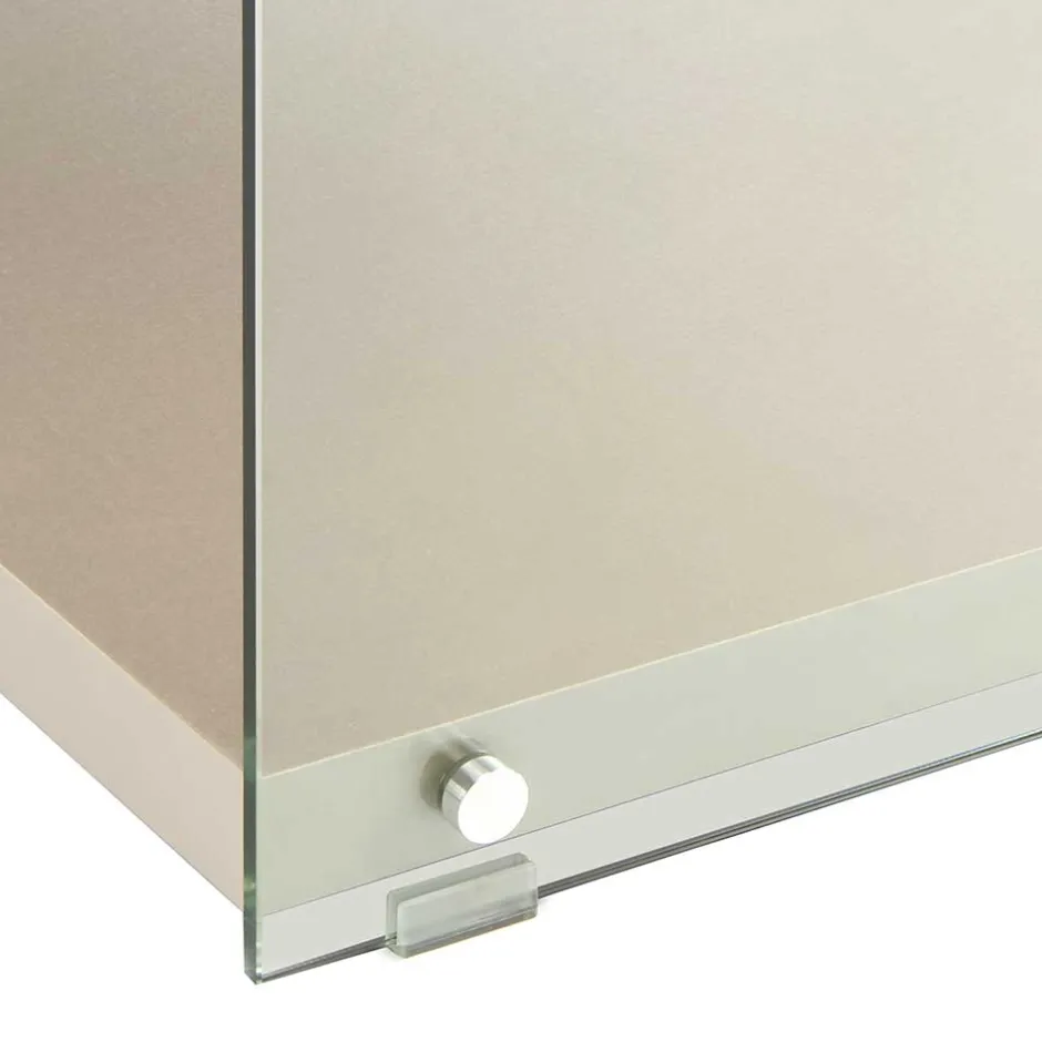 Wohnen 120x60 cm TV Tisch mit Glas Wangen - Culagan