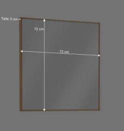 Wohnen 72x72 cm Wandspiegel mit dünnem Rahmen - Mandrey