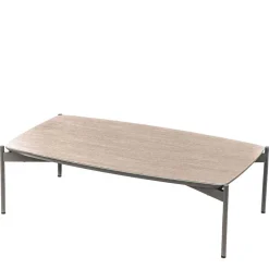 Wohnen 85x50 Couchtisch mit Glas Beschichtung Taupe - Basel