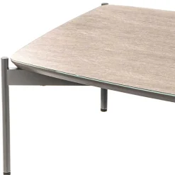 Wohnen 85x50 Couchtisch mit Glas Beschichtung Taupe - Basel