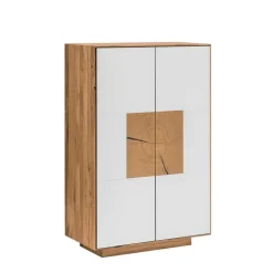 72x112 Design Schuhschrank in Wildeiche & Weiß - Mandrey^Wohnen