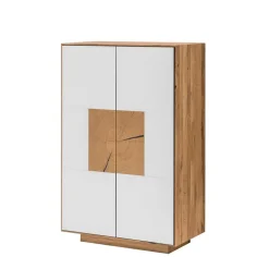 72x112 Design Schuhschrank in Wildeiche & Weiß - Mandrey^Wohnen