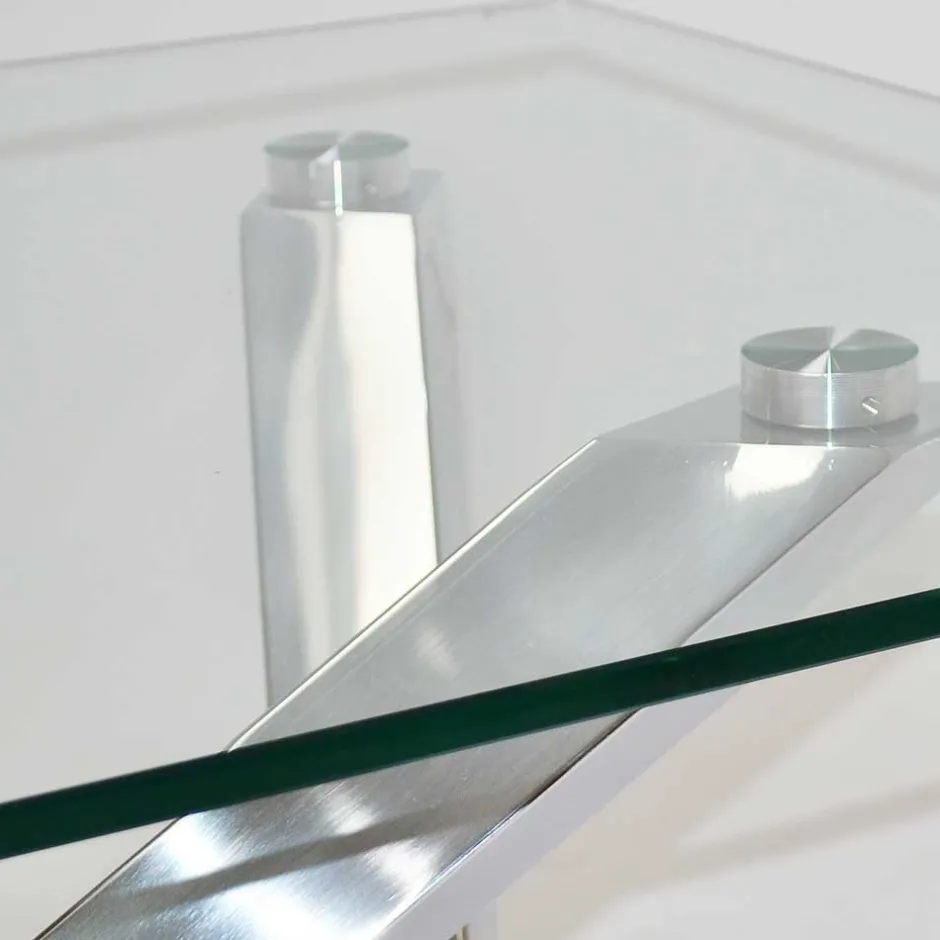 160x90 Esszimmer Glastisch mit Mikado Fußgestell - Tyres^Wohnen Online