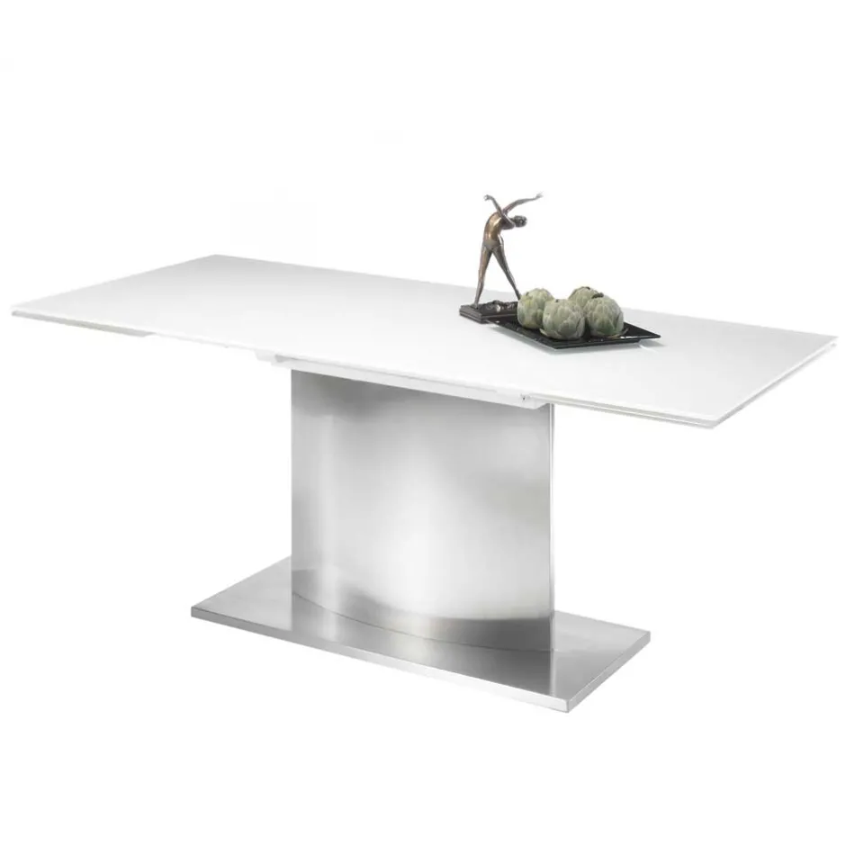 Wohnen 260x90 Esszimmer Glastisch mit Säulengestell - Anin