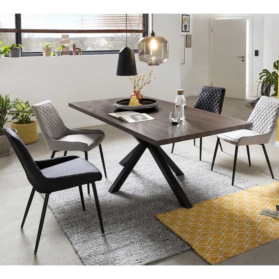 180x90 Esszimmertisch & vier Stühle - Rustieke (fünfteilig)^Wohnen New