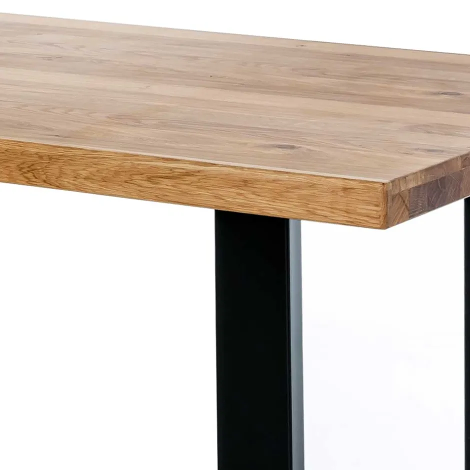 Wohnen 200x100 Esszimmertisch mit U-Gestell Schwarz - Arello