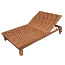 120x200 Gartenliege aus Eukalyptusholz - Ebruar^Wohnen New