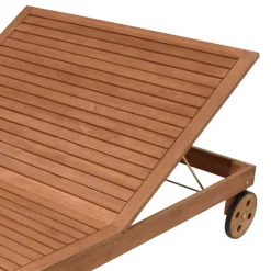 120x200 Gartenliege aus Eukalyptusholz - Ebruar^Wohnen New