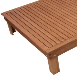 120x200 Gartenliege aus Eukalyptusholz - Ebruar^Wohnen New