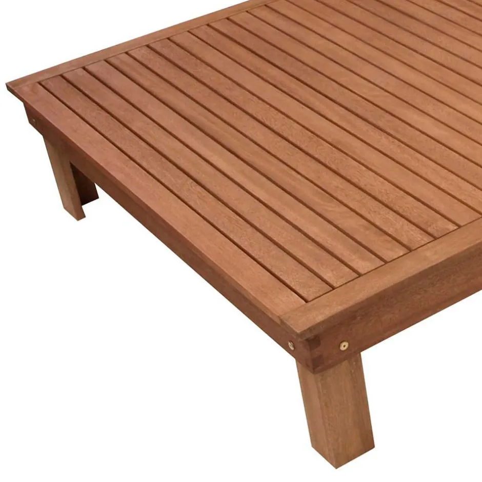 120x200 Gartenliege aus Eukalyptusholz - Ebruar^Wohnen New