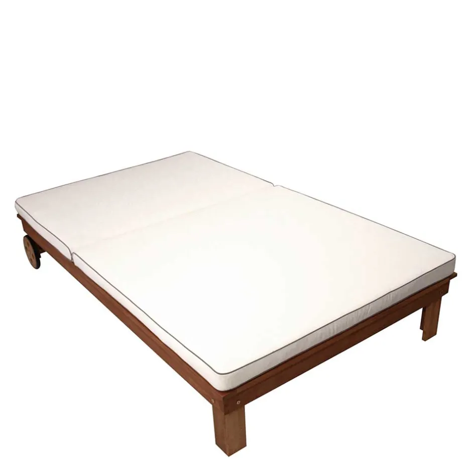 120x200 Gartenliege aus Eukalyptusholz - Ebruar^Wohnen New