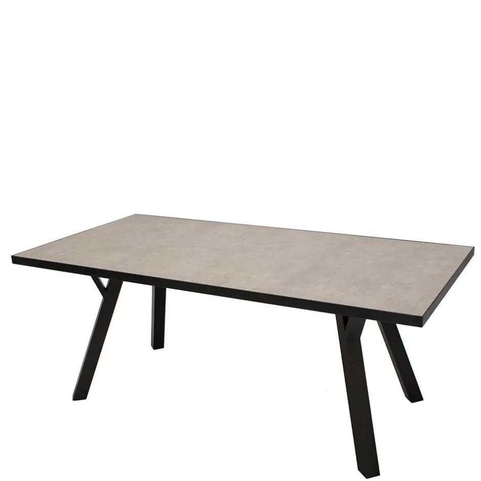 Wohnen 180x90 Gartentisch in Hellgrau & Dunkelgrau - Vojeco