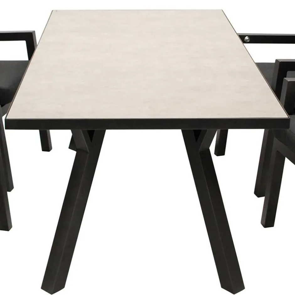 Wohnen 180x90 Gartentisch in Hellgrau & Dunkelgrau - Vojeco