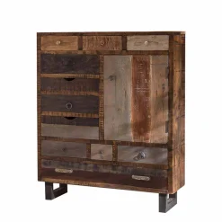 Wohnen 90x120 Highboard mit 11 Schubladen - Bahiro