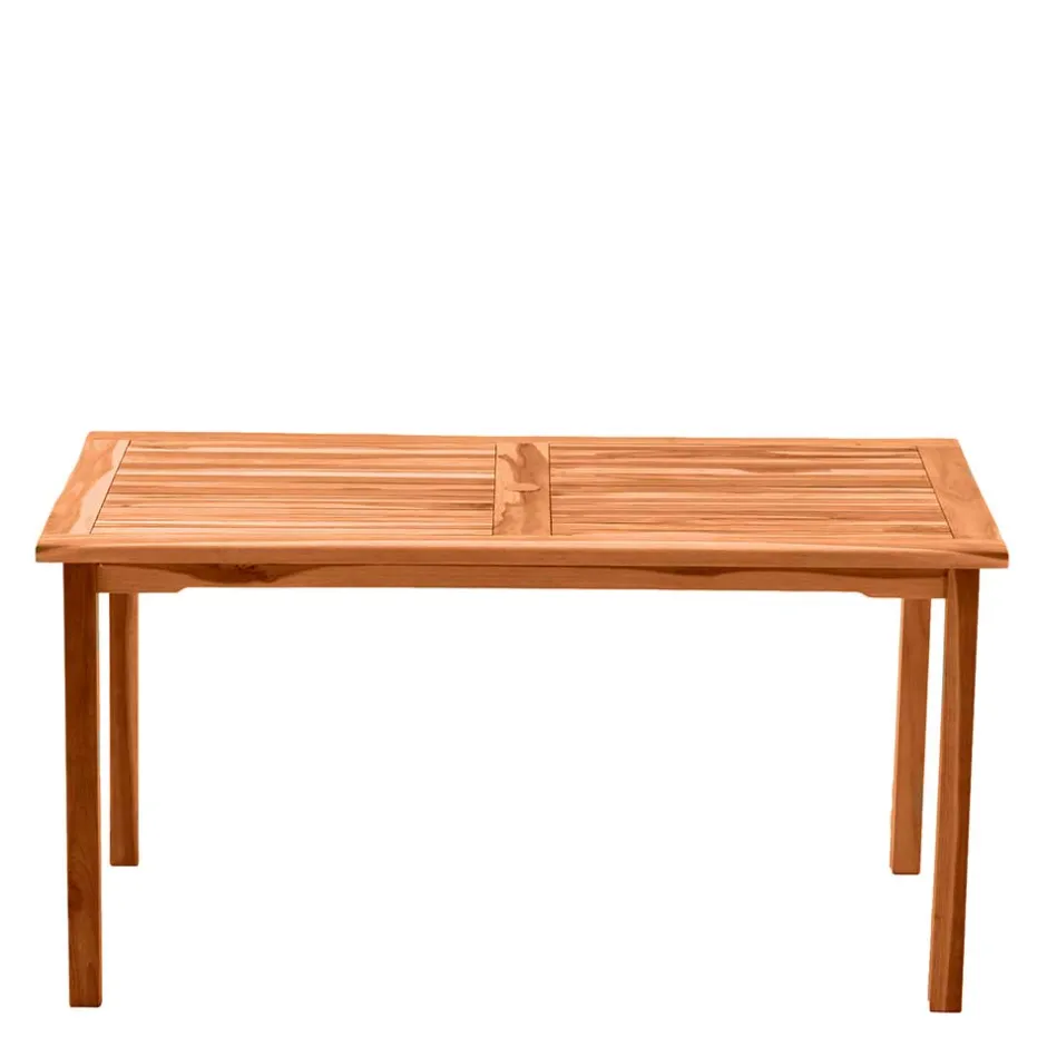 Wohnen 150x90 Holztisch für den Garten aus Teak - Klahuma
