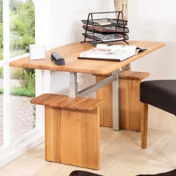 120x70 Kernbuche Funktionstisch höhenverstellbar - Estaguma^Wohnen New