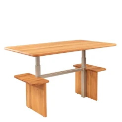 120x70 Kernbuche Funktionstisch höhenverstellbar - Estaguma^Wohnen New