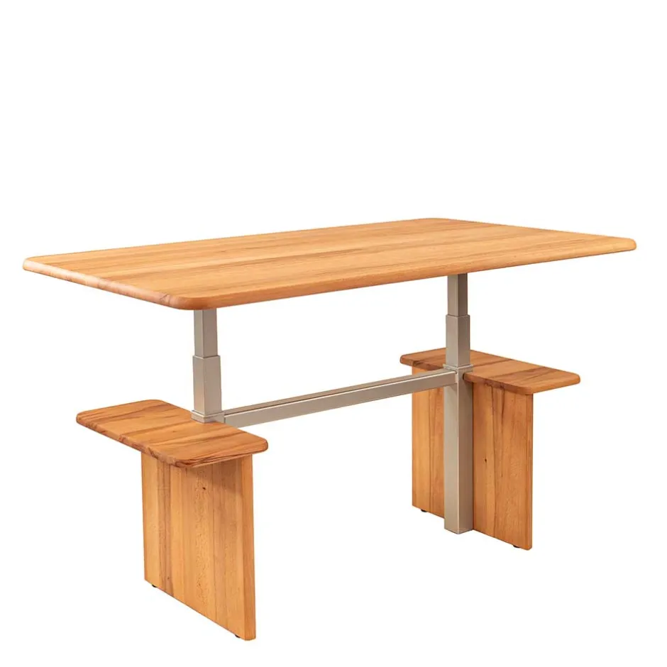 120x70 Kernbuche Funktionstisch höhenverstellbar - Estaguma^Wohnen New