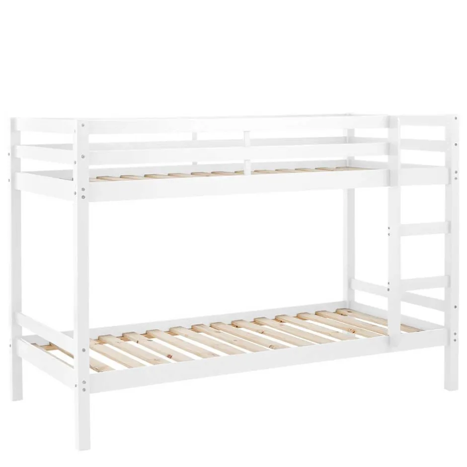 Kinder Wohnen 90x200 Kinder Etagenbett in Weiß - Carona