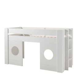 Kinder Wohnen 90x200 Kinder Hütten Hochbett in Weiß - Lapel