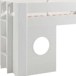 Kinder Wohnen 90x200 Kinder Hütten Hochbett in Weiß - Lapel