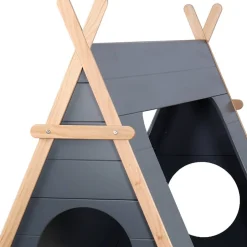 Kinder Wohnen 90x200 Kinder Zeltbett in Grau - Casserra