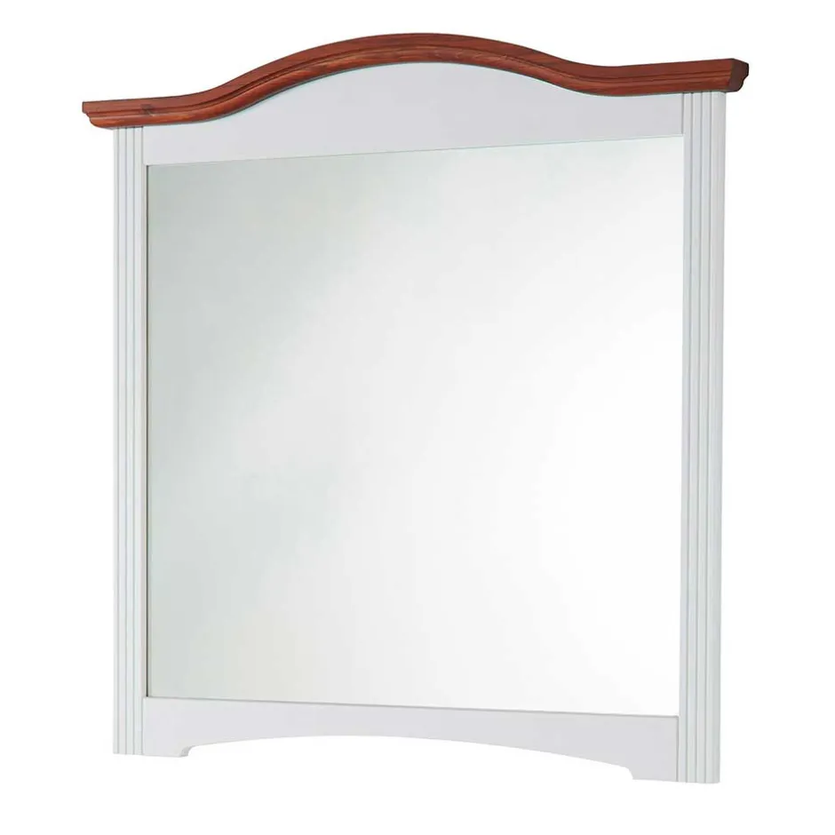 Wohnen 94x94 Landhaus Spiegel mit Holzrahmen - Beapta