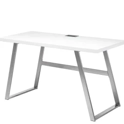 Wohnen 140x60 Schreibtisch in Weiß lackiert - Abelka