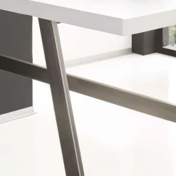 Wohnen 140x60 Schreibtisch in Weiß lackiert - Abelka