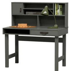 122x58 Schreibtisch mit Aufsatz in Graugrün - Daraon^Wohnen Clearance