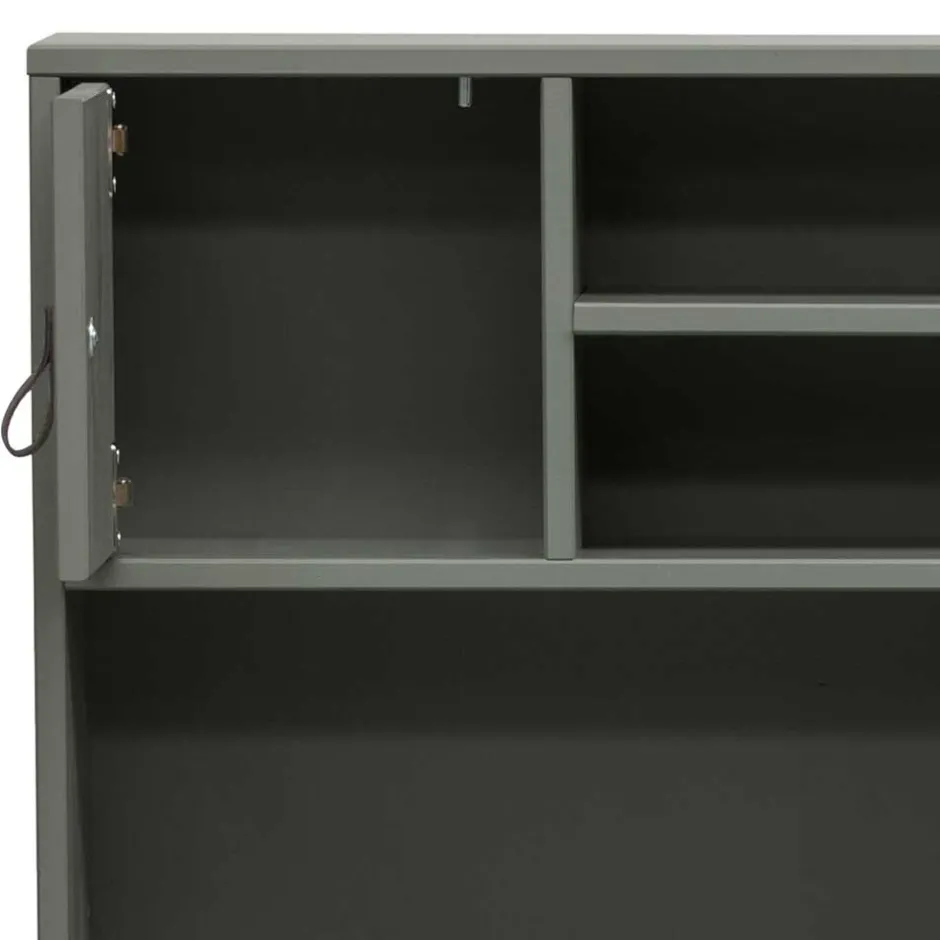 122x58 Schreibtisch mit Aufsatz in Graugrün - Daraon^Wohnen Clearance