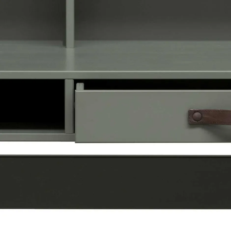 122x58 Schreibtisch mit Aufsatz in Graugrün - Daraon^Wohnen Clearance