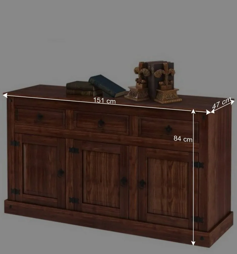 Wohnen 15184x47 Sideboard aus dunkler Kiefer - Matthew